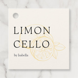 Trendy Homemade Lemon Limoncello Thankyou Bottle Favour Tags