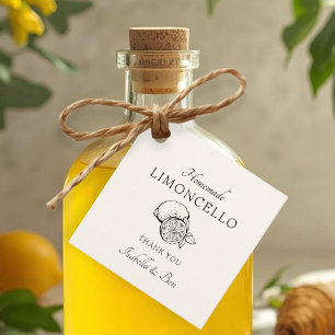Trendy Homemade Lemon Limoncello Thankyou Bottle Favour Tags
