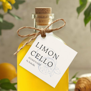 Trendy Homemade Lemon Limoncello Thankyou Bottle Favour Tags