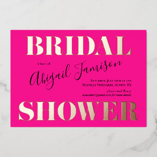 Trendy Hot Pink Bridal Shower with Real Rose Gold