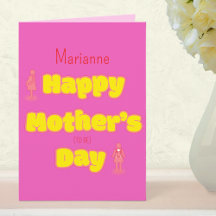 Trendy Hot Pink Happy Mother's Day