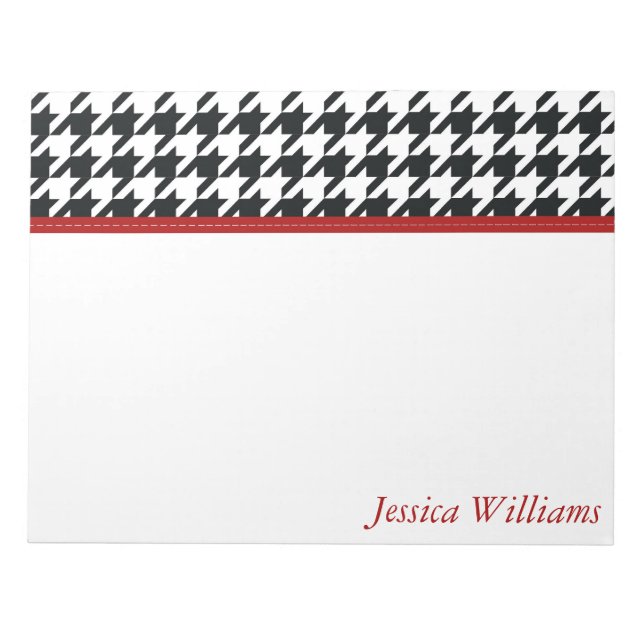 Trendy Houndstooth Notepad (Front)