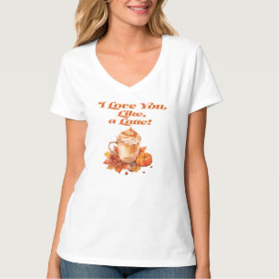 Trendy "I Love You, Like, a Latte"  T-Shirt