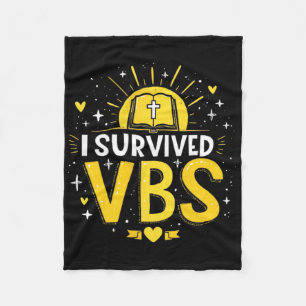 Trendy I Survived Vbs Vacation Bible School Fleece Blanket