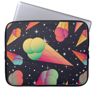 Trendy ice cream seamless pattern. Ice cream cones Laptop Sleeve