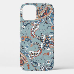 Trendy Indian paisley: seamless background. iPhone 12 Case