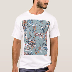 Trendy Indian paisley: seamless background. T-Shirt