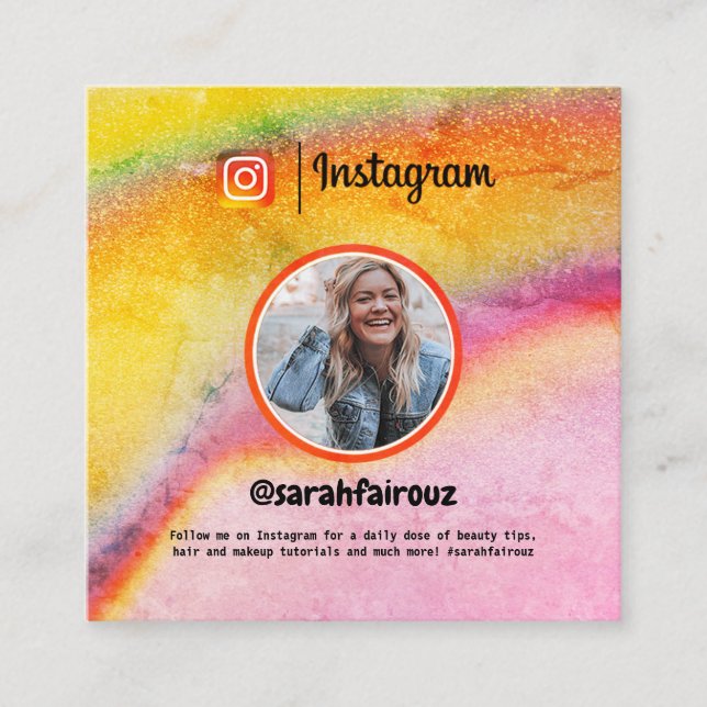 Trendy Instagram Card (Front)
