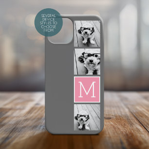 Trendy Instagram Photo Collage Custom Monogram Case-Mate iPhone 14 Plus Case