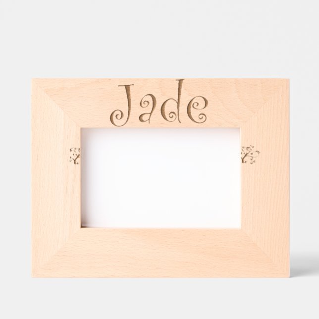 Trendy Jade first name photo frame (Front)