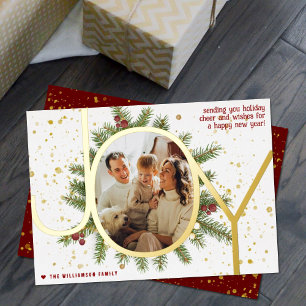 Trendy Joy Pine Boughs Wreath Christmas Photo Real