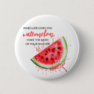 Trendy Juicy Watermelon Summer Design Motivational 6 Cm Round Badge