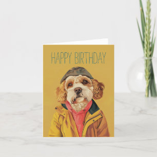 Trendy Labradoodle Card