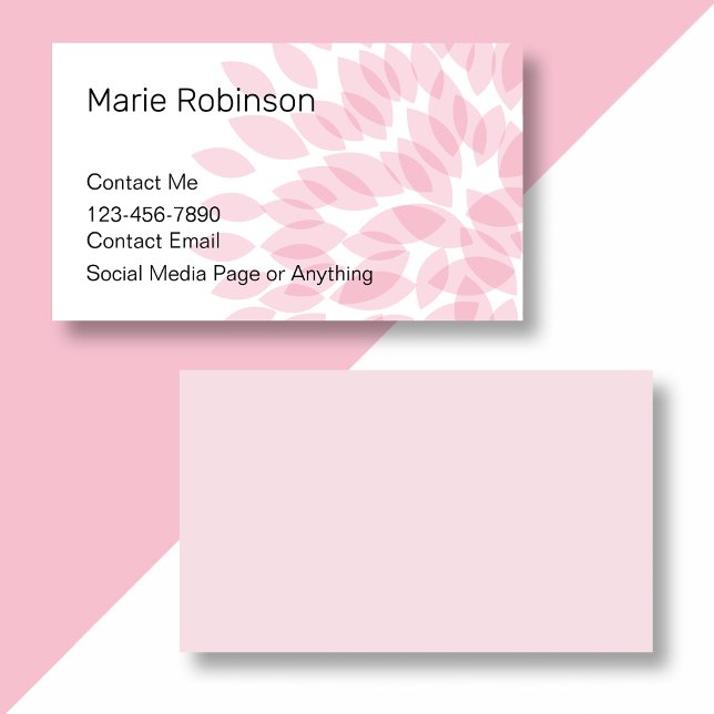 Trendy Ladies Personal Contact Business Cards (Creator Uploaded)
