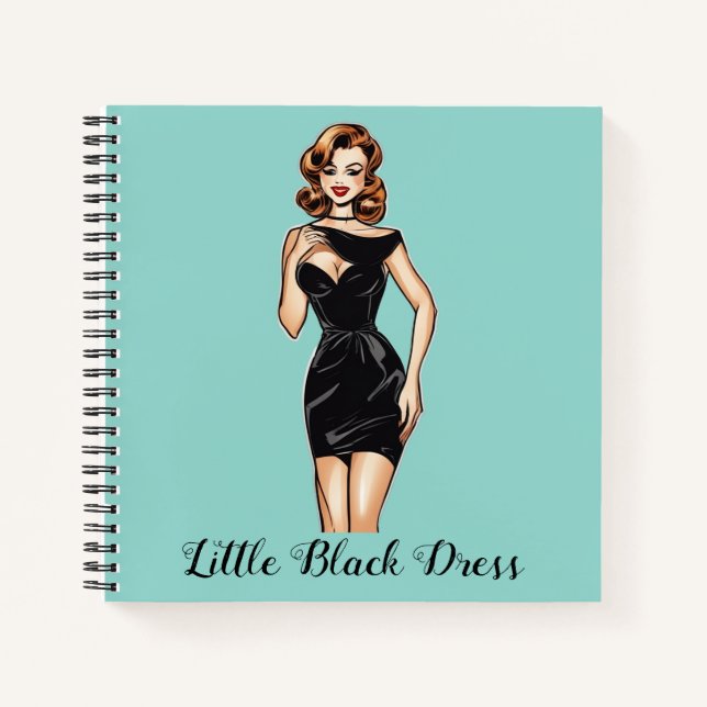 Trendy LBD Notebook - Little Black Dress Journal (Front)