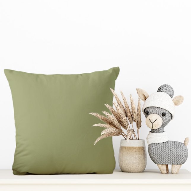 Trendy Leafy Brushwood Green - Throw Pillow (Creator Uploaded)