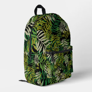 Trendy Leafy Plant Green Garden Printed Backpack