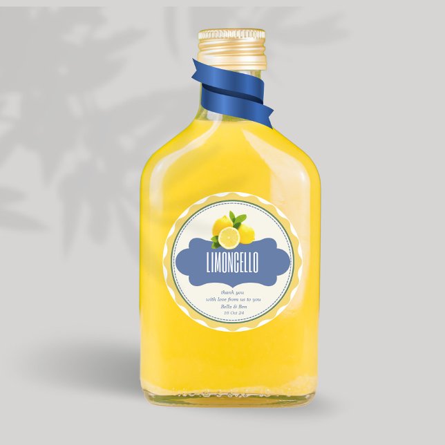 Trendy Lemons Homemade Limoncello Bottle Label  (Creator Uploaded)