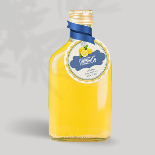 Trendy Lemons Homemade Limoncello Bottle Tag