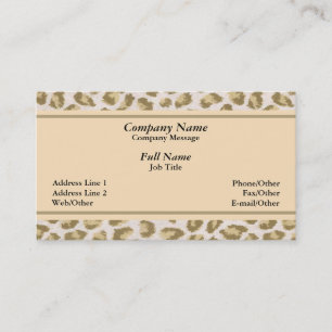 Trendy Leopard Business Card Template
