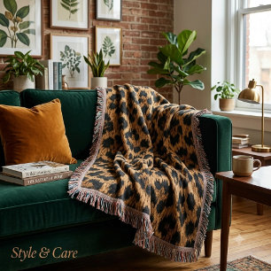 Trendy Leopard Pattern Soft Throw Blanket Home