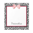 Trendy Leopard Print and Pink Ribbon With Name