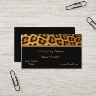 Trendy Leopard Print Business Card