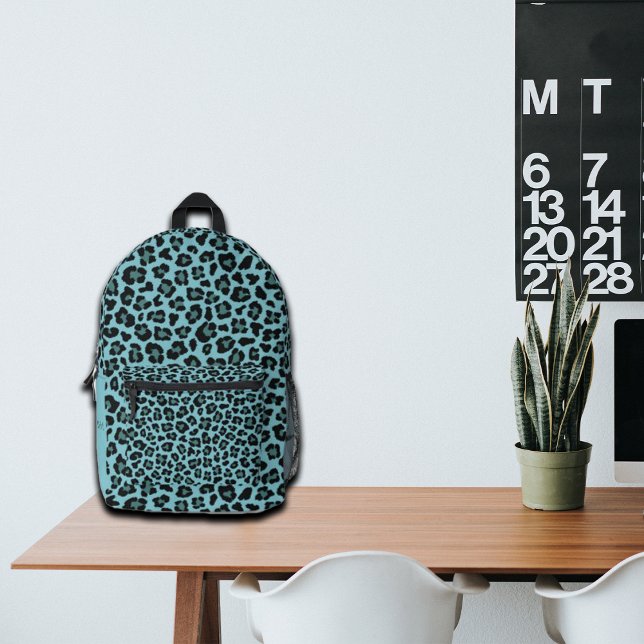 Trendy Leopard Print Custom Name Printed Backpack (Creator Uploaded)