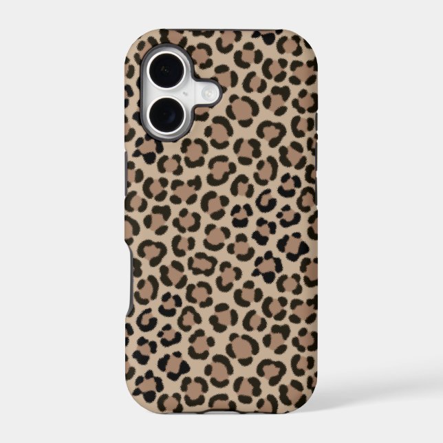 Trendy Leopard Print Fur Effect Repeat Pattern (Back)