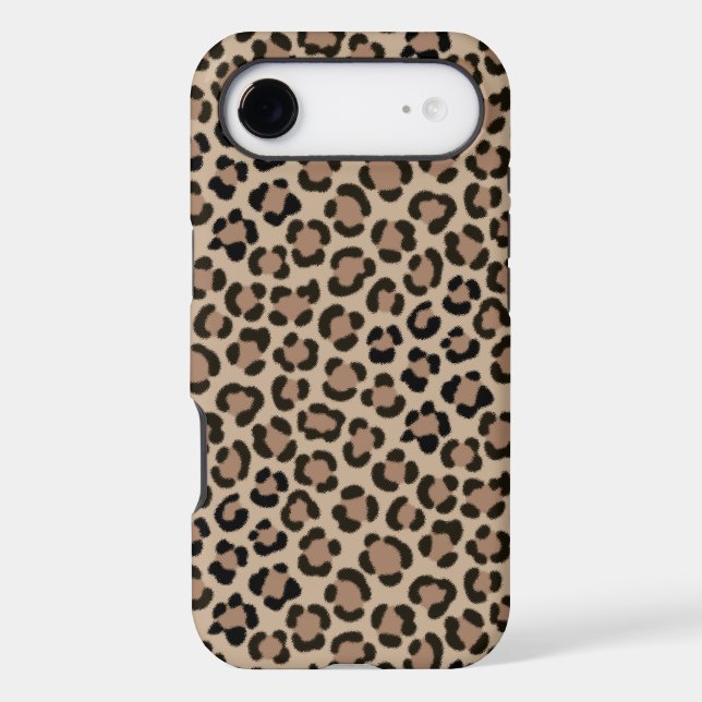 Trendy Leopard Print Fur Effect Repeat Pattern (Back)