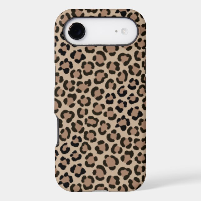 Trendy Leopard Print Fur Effect Repeat Pattern (Back)