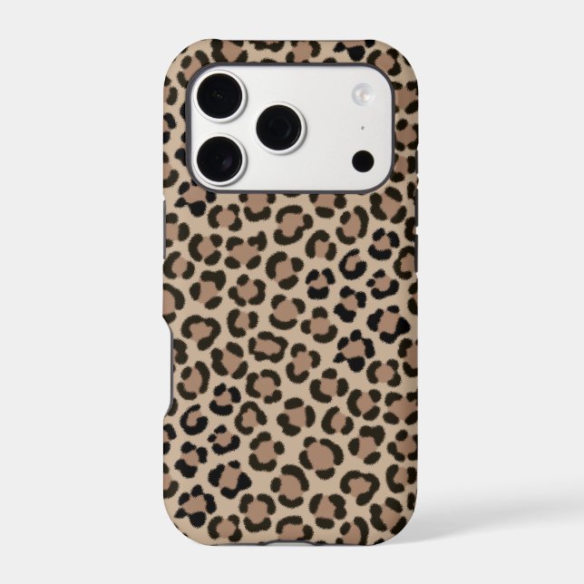 Trendy Leopard Print Fur Effect Repeat Pattern (Back)