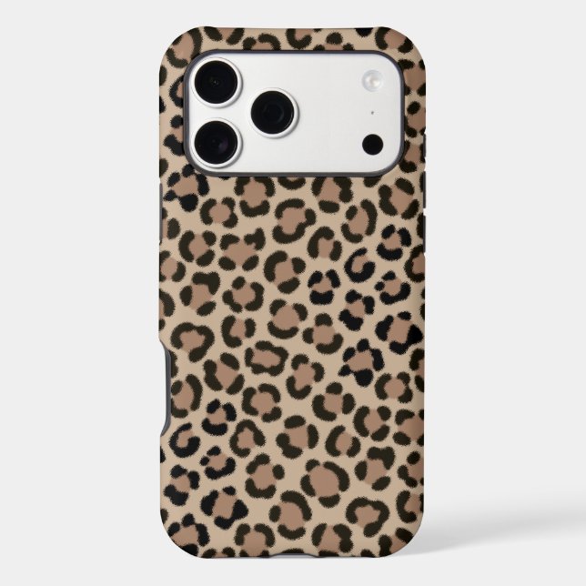 Trendy Leopard Print Fur Effect Repeat Pattern (Back)
