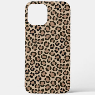 Trendy Leopard Print Fur Effect Repeat Pattern iPhone 12 Pro Max Case