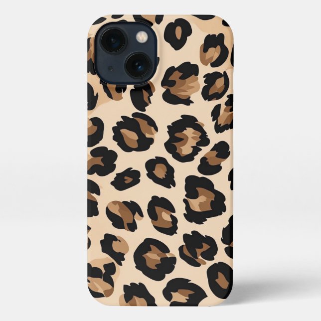 Trendy Leopard Print Slim Phone Case  (Back)