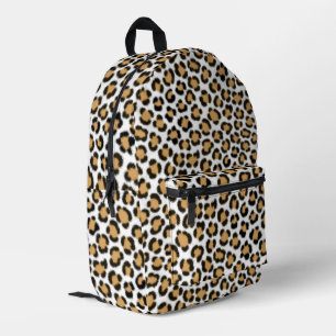 Trendy Leopard Simulated Fur Effect Pattern Printed Backpack