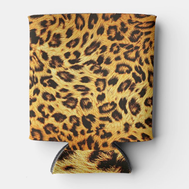 Trendy Leopard: Skin Design Pattern. Can Cooler (Front)