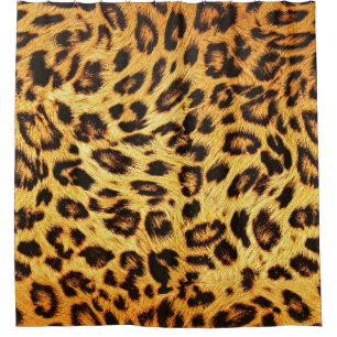 Trendy Leopard: Skin Design Pattern. Shower Curtain