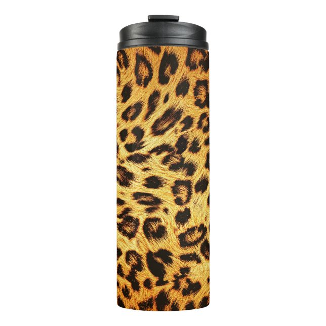 Trendy Leopard: Skin Design Pattern. Thermal Tumbler (Front)