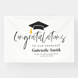 trendy lettering graduation welcome sign