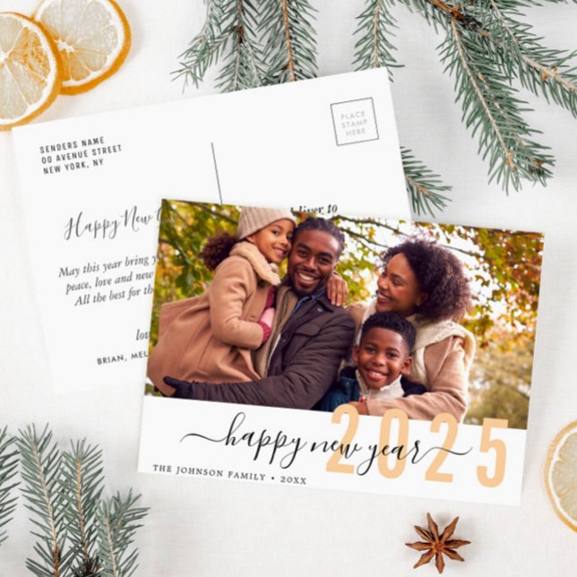 Trendy lettering New Year Postcard (Creator Uploaded)