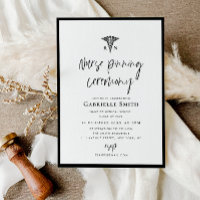 Trendy lettering nurse pinning ceremony