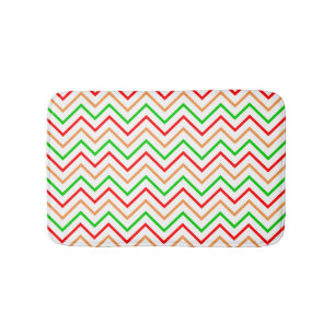 Trendy Light Chevron Pattern Bath Mat