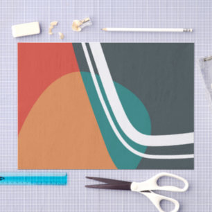 Trendy line art design tissue paper