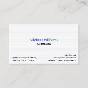 Trendy Lines Pattern Modern Professional Elegant Business Card