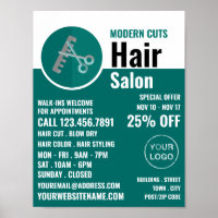 Trendy Logo, Hair Stylist, Hair Salon Advert