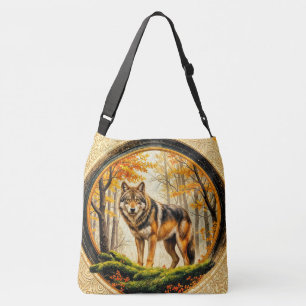Trendy Lone Wolf Crossbody Bag