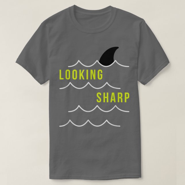 Trendy Looking Sharp Shark Fin  T-Shirt (Design Front)