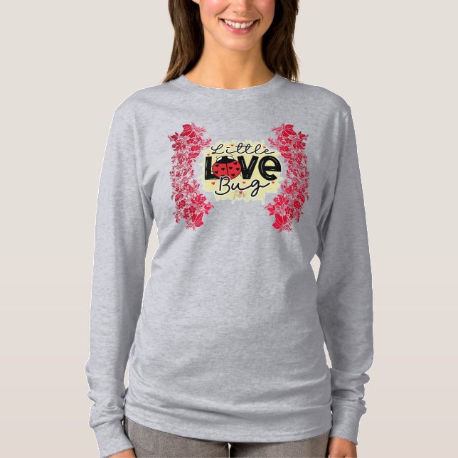 Trendy Love Bug Valentines Day Long Sleeve T-Shirt (Front)