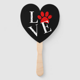 TRENDY LOVE DOG PAW HAND FAN
